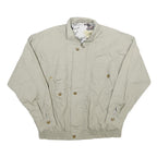 Mens Beige Lightweight Zip Jacket L Polyester Blend Plain Casual Utility Style