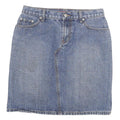 ZENA Womens Blue Denim Mini Skirt Cotton Blend M Casual Classic Style