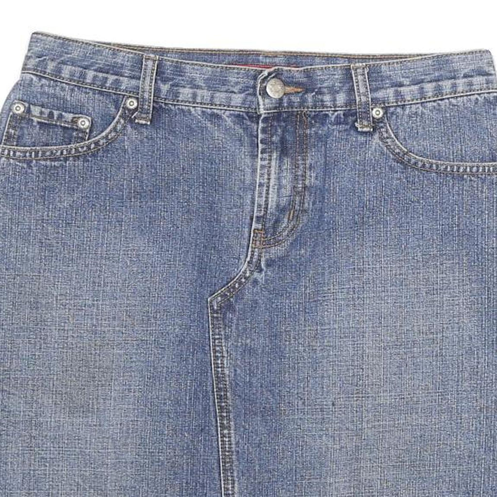 ZENA Womens Blue Denim Mini Skirt Cotton Blend M Casual Classic Style