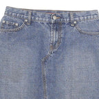 ZENA Womens Blue Denim Mini Skirt Cotton Blend M Casual Classic Style