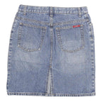 ZENA Womens Blue Denim Mini Skirt Cotton Blend M Casual Classic Style