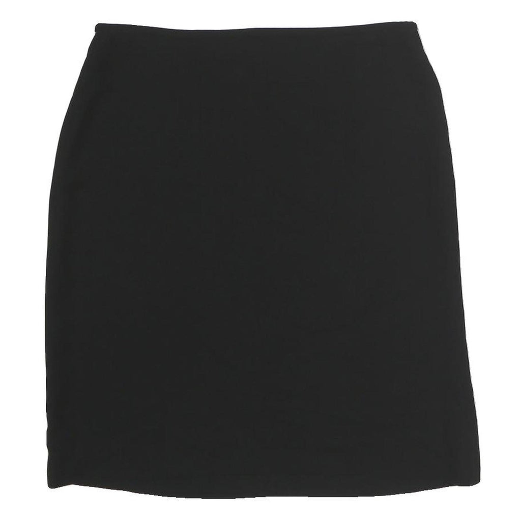 MAX MARA Womens Black Mini Polyester Plain Skirt UK 14 Classic Formal