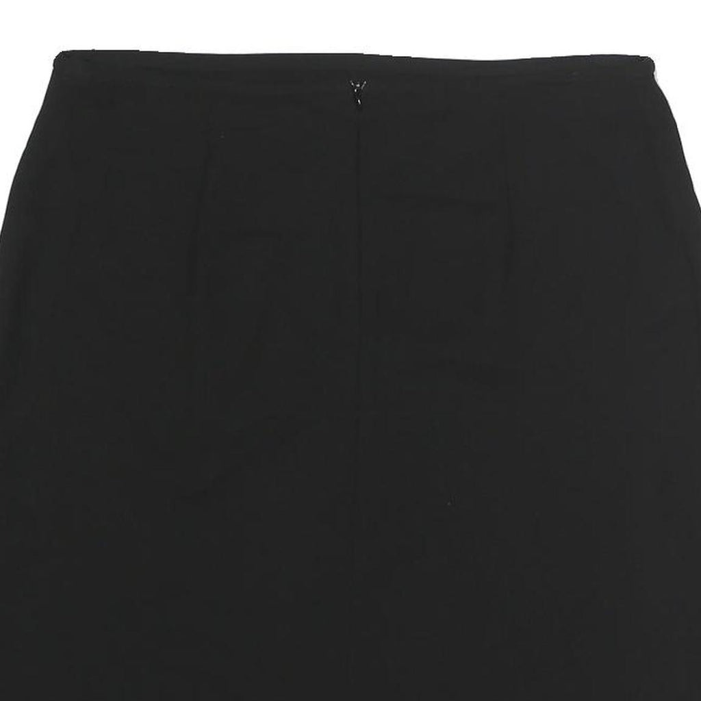 MAX MARA Womens Black Mini Polyester Plain Skirt UK 14 Classic Formal