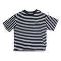 GAP Womens Navy Blue & White Striped Modern T-Shirt 2XL Short Sleeve Crew Neck
