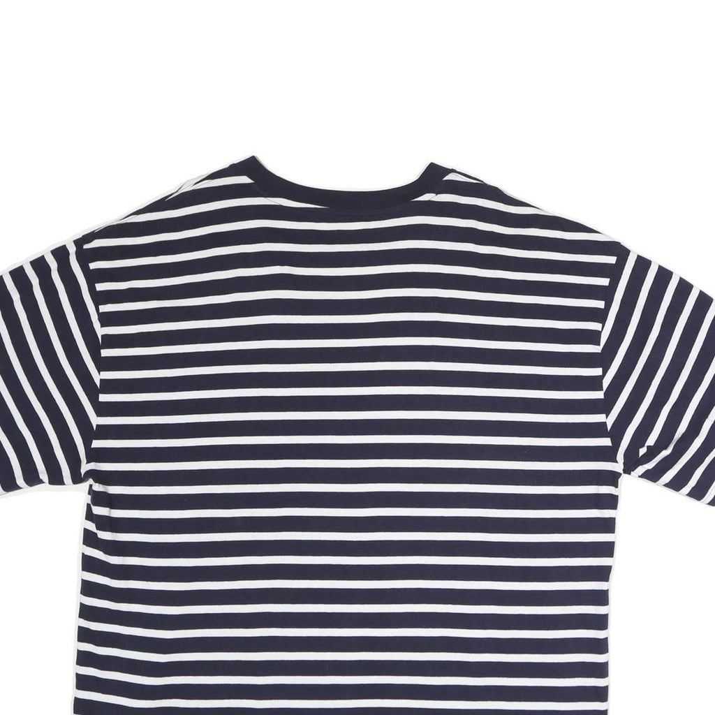 GAP Womens Navy Blue & White Striped Modern T-Shirt 2XL Short Sleeve Crew Neck