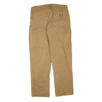 DICKIES Mens Jeans Beige Regular Straight Denim W36 L33 Workwear Utility Zip
