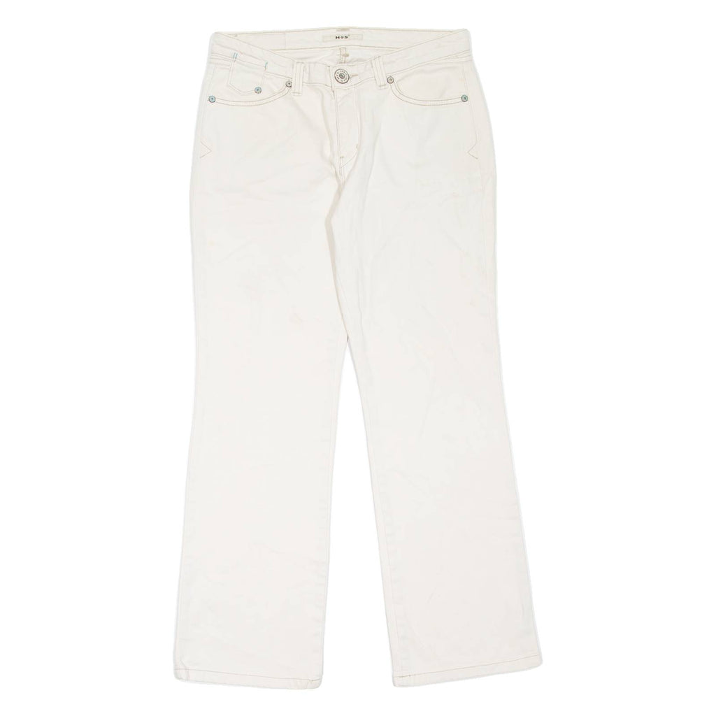 H.I.S Womens Jeans Cream Regular Bootcut W30 L29