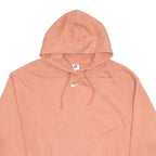 NIKE Mens Peach Hoodie XL Cotton Blend Pullover Sweatshirt Swoosh Logo