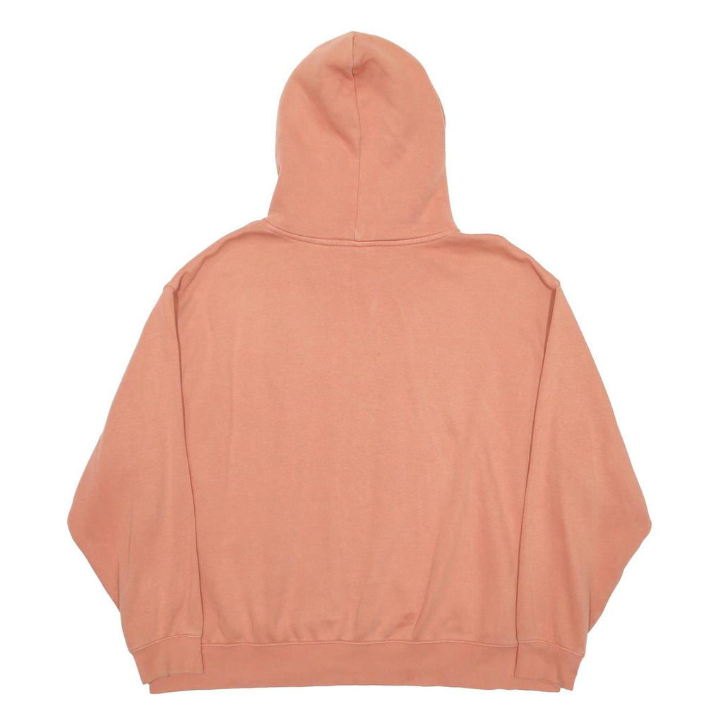 NIKE Mens Peach Hoodie XL Cotton Blend Pullover Sweatshirt Swoosh Logo