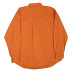 TOMMY HILFIGER Mens Orange Cotton Blend Shirt XL Button Down Pocket Casual