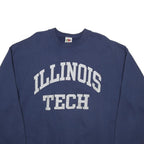 FRUIT OF THE LOOM Mens Navy Blue Illinois Tech Crew Neck XL Sweatshirt Cotton