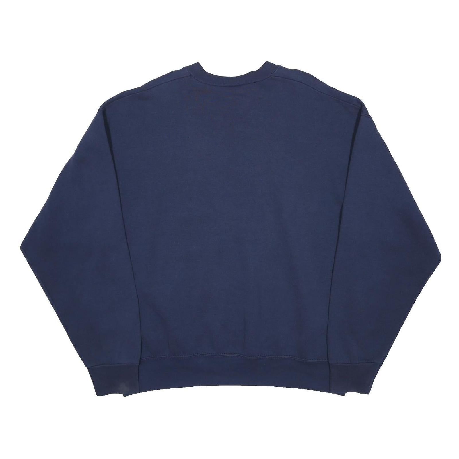 FRUIT OF THE LOOM Mens Navy Blue Illinois Tech Crew Neck XL Sweatshirt Cotton