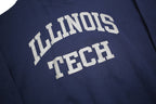 FRUIT OF THE LOOM Mens Navy Blue Illinois Tech Crew Neck XL Sweatshirt Cotton