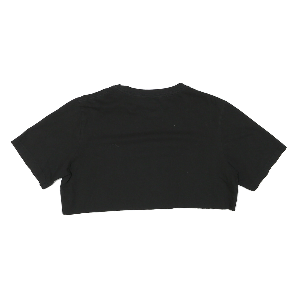 FANATICS Womens Black Las Vegas Raiders Crop T-Shirt XL Short Sleeve Crew Neck