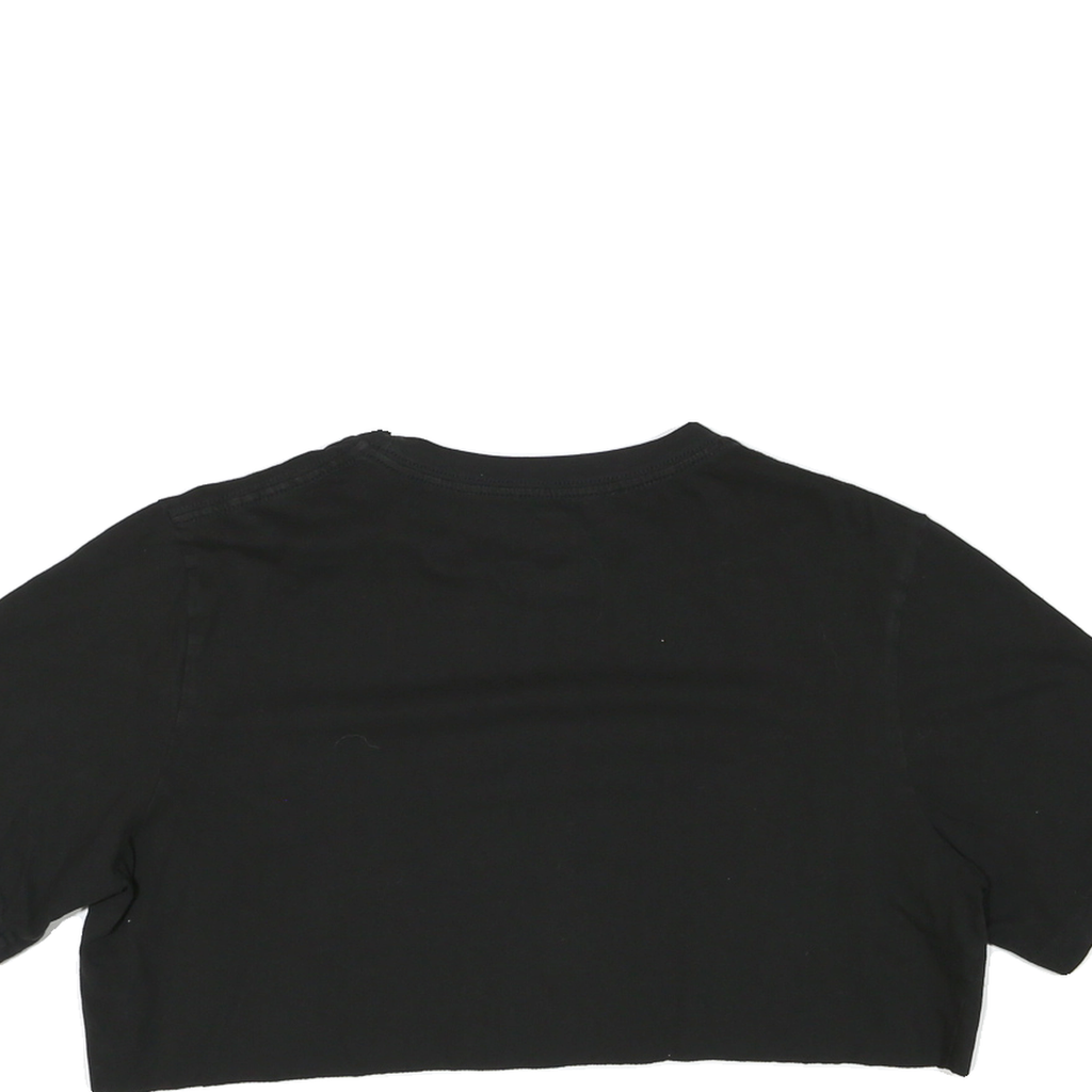 FANATICS Womens Black Las Vegas Raiders Crop T-Shirt XL Short Sleeve Crew Neck