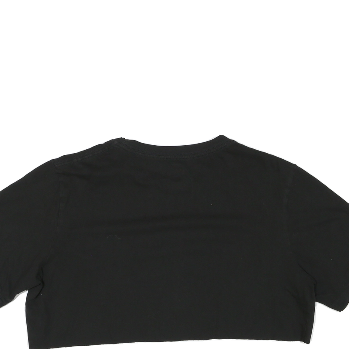 FANATICS Womens Black Las Vegas Raiders Crop T-Shirt XL Short Sleeve Crew Neck