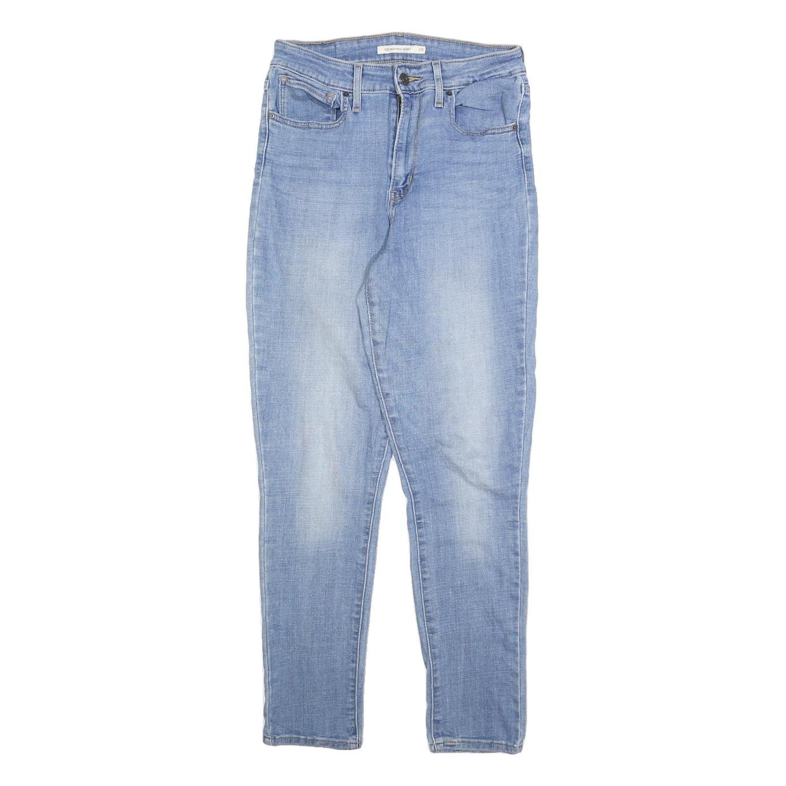 LEVI'S 721 Womens Slim Skinny Denim Light W29 L28 Zip Cotton Blend Jeans