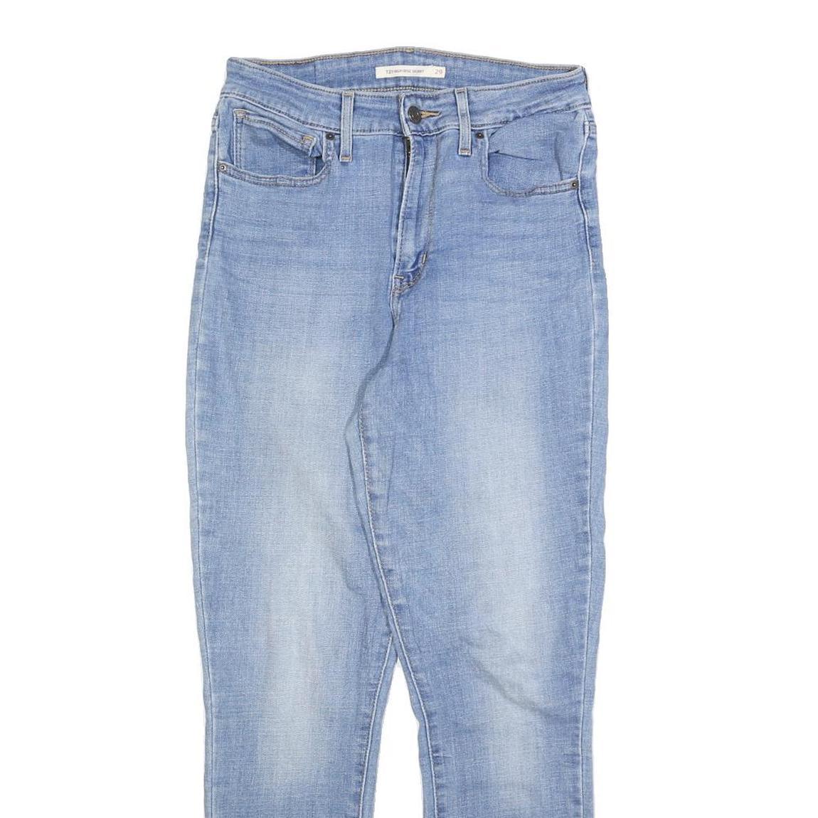 LEVI'S 721 Womens Slim Skinny Denim Light W29 L28 Zip Cotton Blend Jeans