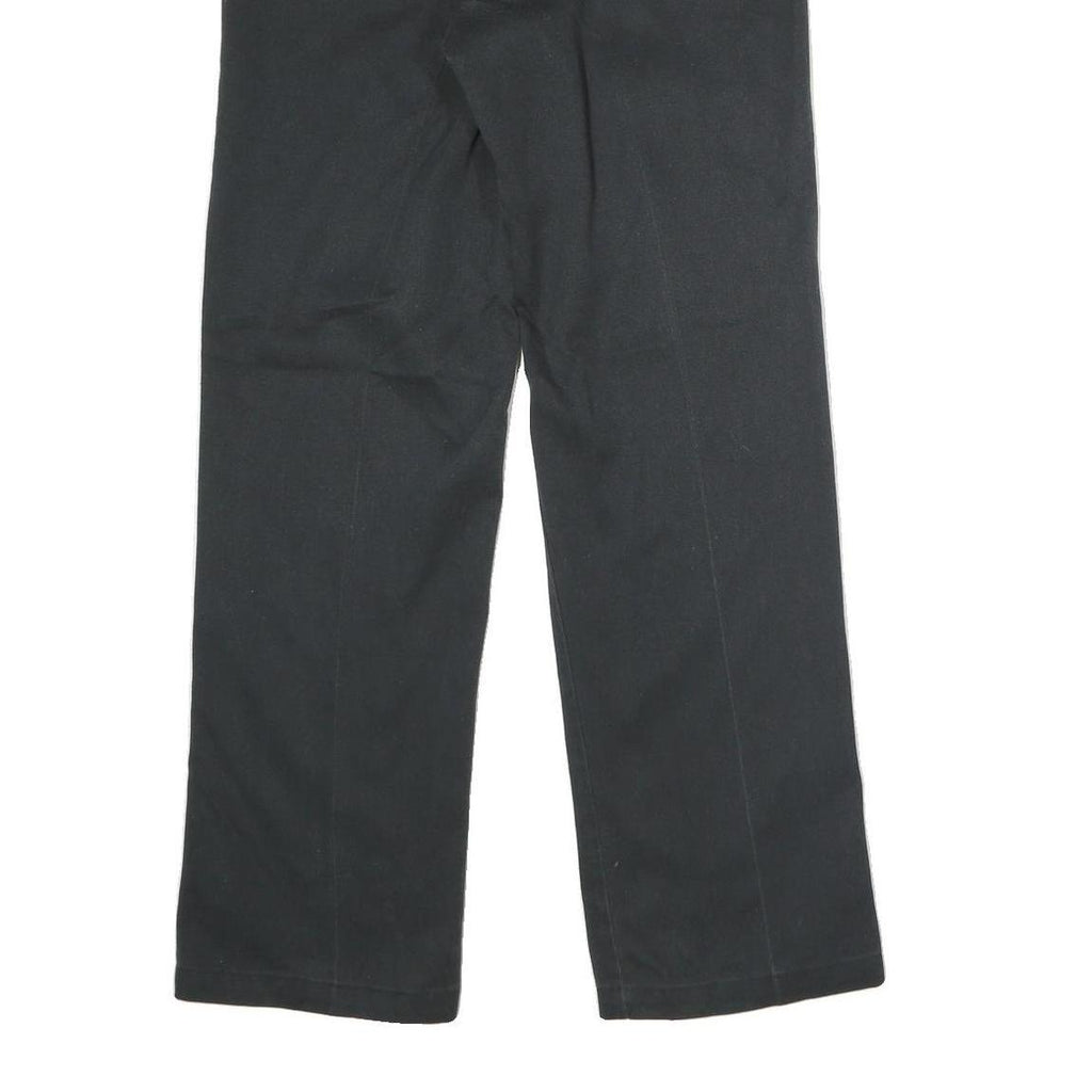 DICKIES Mens Polyester Blend Black Classic Straight Trousers W32 L32 Workwear