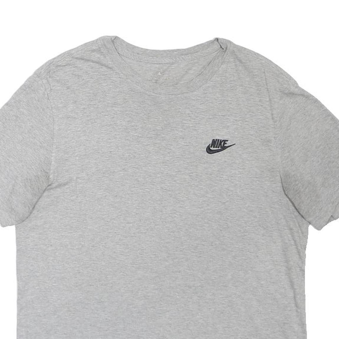 NIKE Mens Grey Crew Neck Short Sleeve T-Shirt M Cotton Blend Casualwear