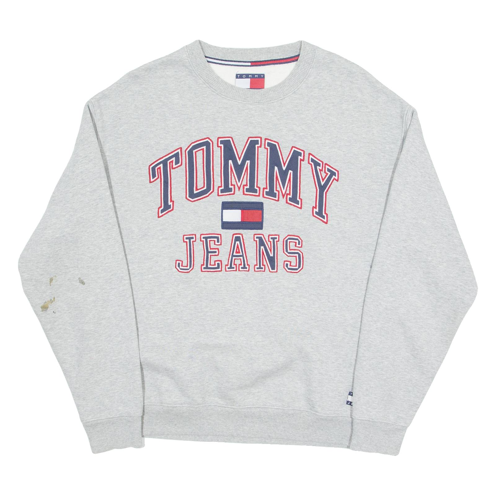 TOMMY HILFIGER Mens Sweatshirt Grey Crew Neck S