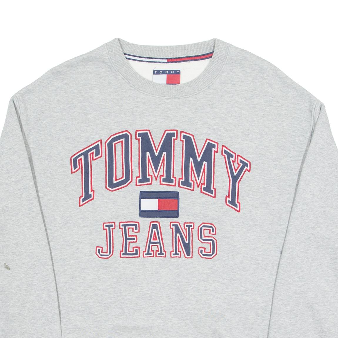 TOMMY HILFIGER Mens Sweatshirt Grey Crew Neck S