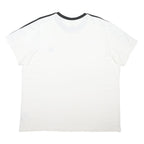 ADIDAS Womens White & Black Classic T-Shirt UK 22 Short Sleeve Crew Neck Sports
