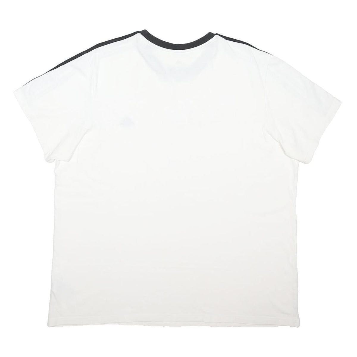 ADIDAS Womens White & Black Classic T-Shirt UK 22 Short Sleeve Crew Neck Sports