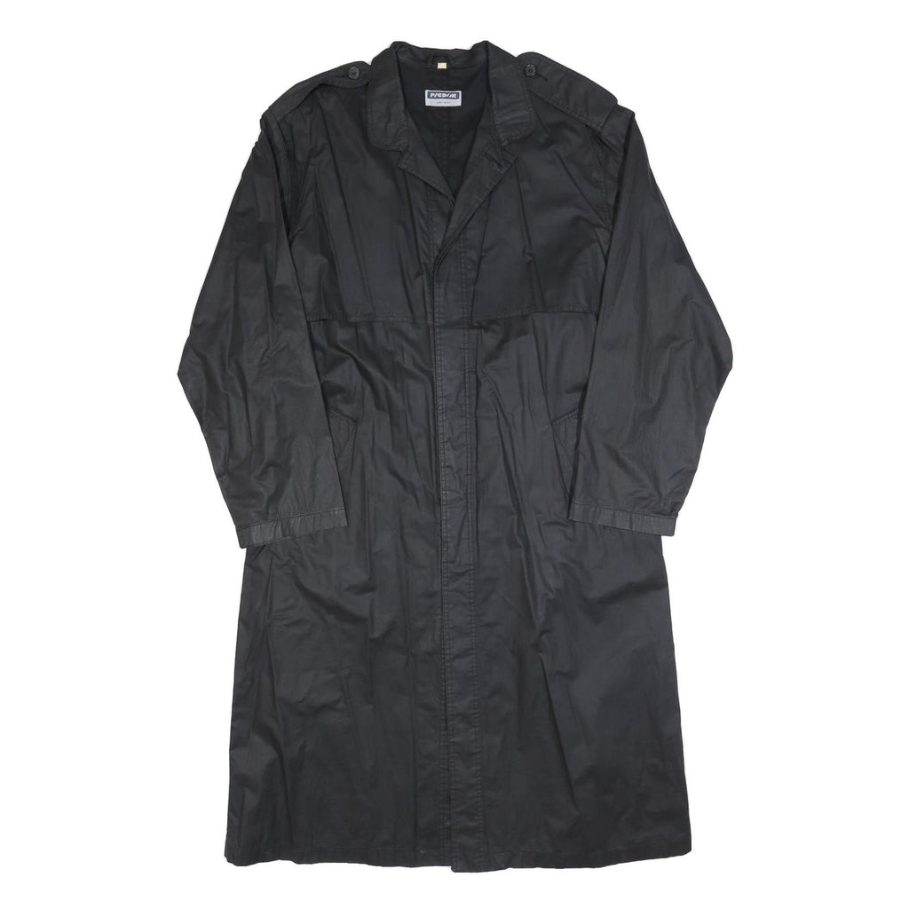 PICDOR Mens Black Jacket L Cotton Blend Button Closure Classic Style