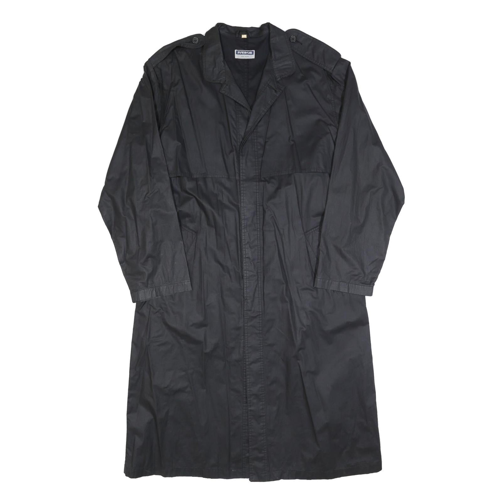 PICDOR Mens Black Jacket L Cotton Blend Button Closure Classic Style
