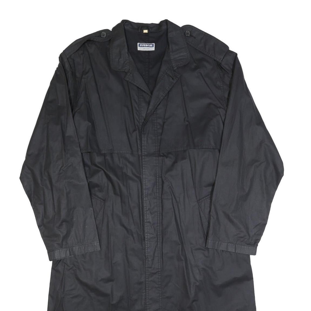 PICDOR Mens Black Jacket L Cotton Blend Button Closure Classic Style
