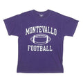CHAMPION Mens Purple Montevallo Football Graphic T-Shirt M Short Sleeve Crew