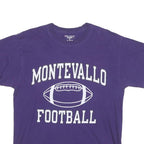 CHAMPION Mens Purple Montevallo Football Graphic T-Shirt M Short Sleeve Crew