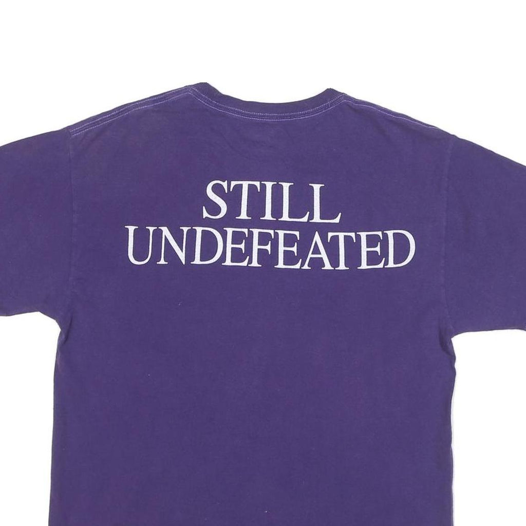 CHAMPION Mens Purple Montevallo Football Graphic T-Shirt M Short Sleeve Crew