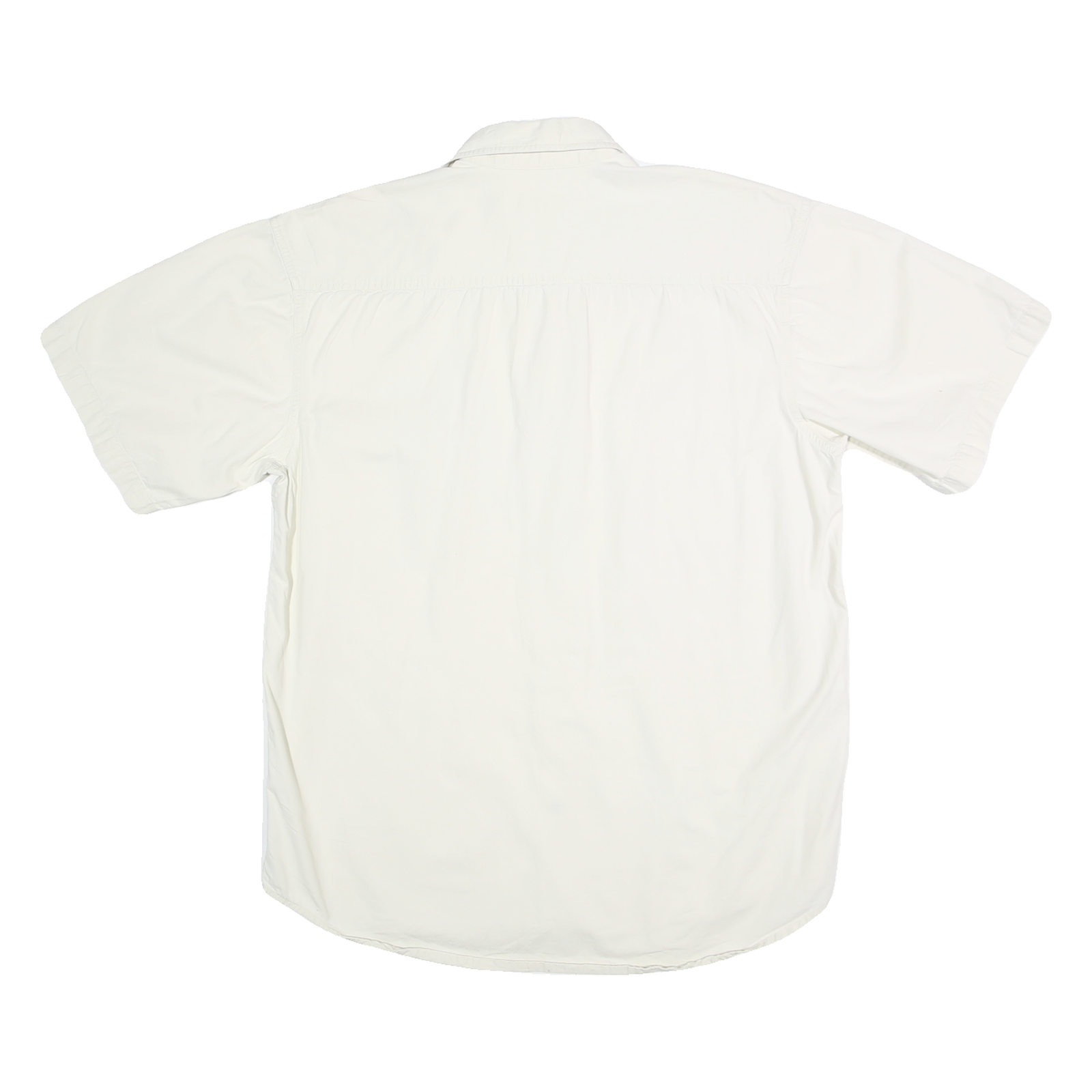 ARCADIA Mens White Short Sleeve Cotton Shirt M Casual Button Pocket