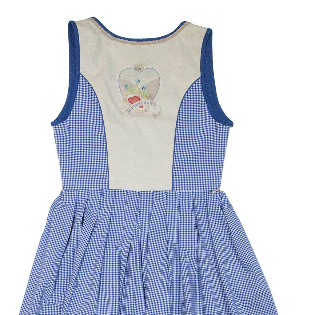 Womens Day Dress Blue Gingham Sleeveless Short M
