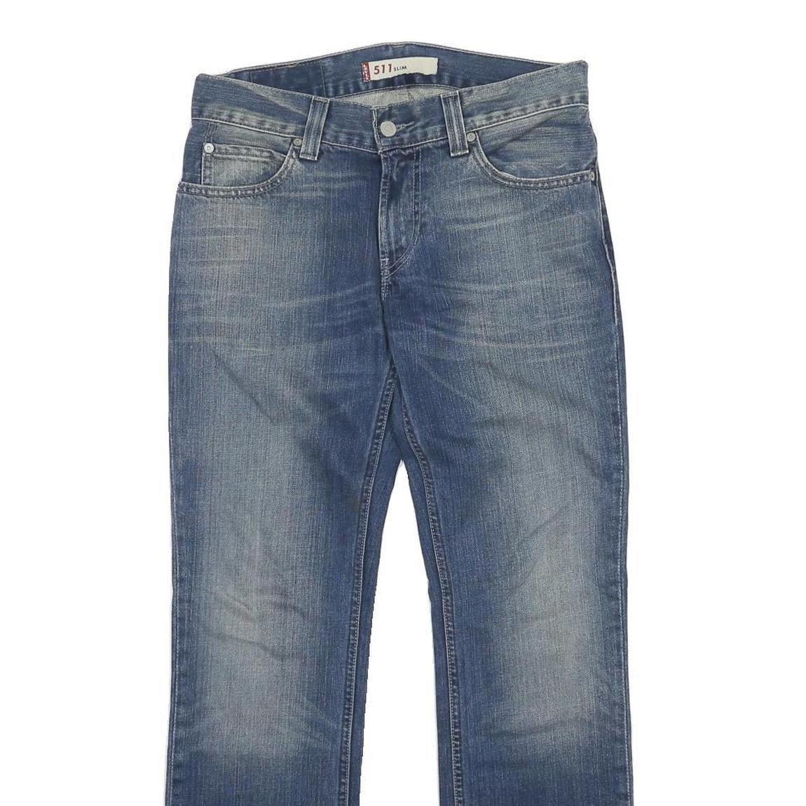 LEVI'S 511 Slim Mens Jeans Blue Slim Skinny Denim Medium W32 L40 Zip Cotton
