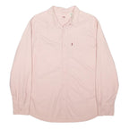 LEVI'S Mens Pink Plain Cotton Blend Shirt XL Casual Long Sleeve Button Pocket
