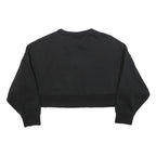 PUMA Womens Black Crew Neck M Cropped Sweatshirt Casual Sportswear