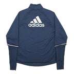 ADIDAS Mens Blue Manchester United Football Shirt M Long Sleeve Mock Neck