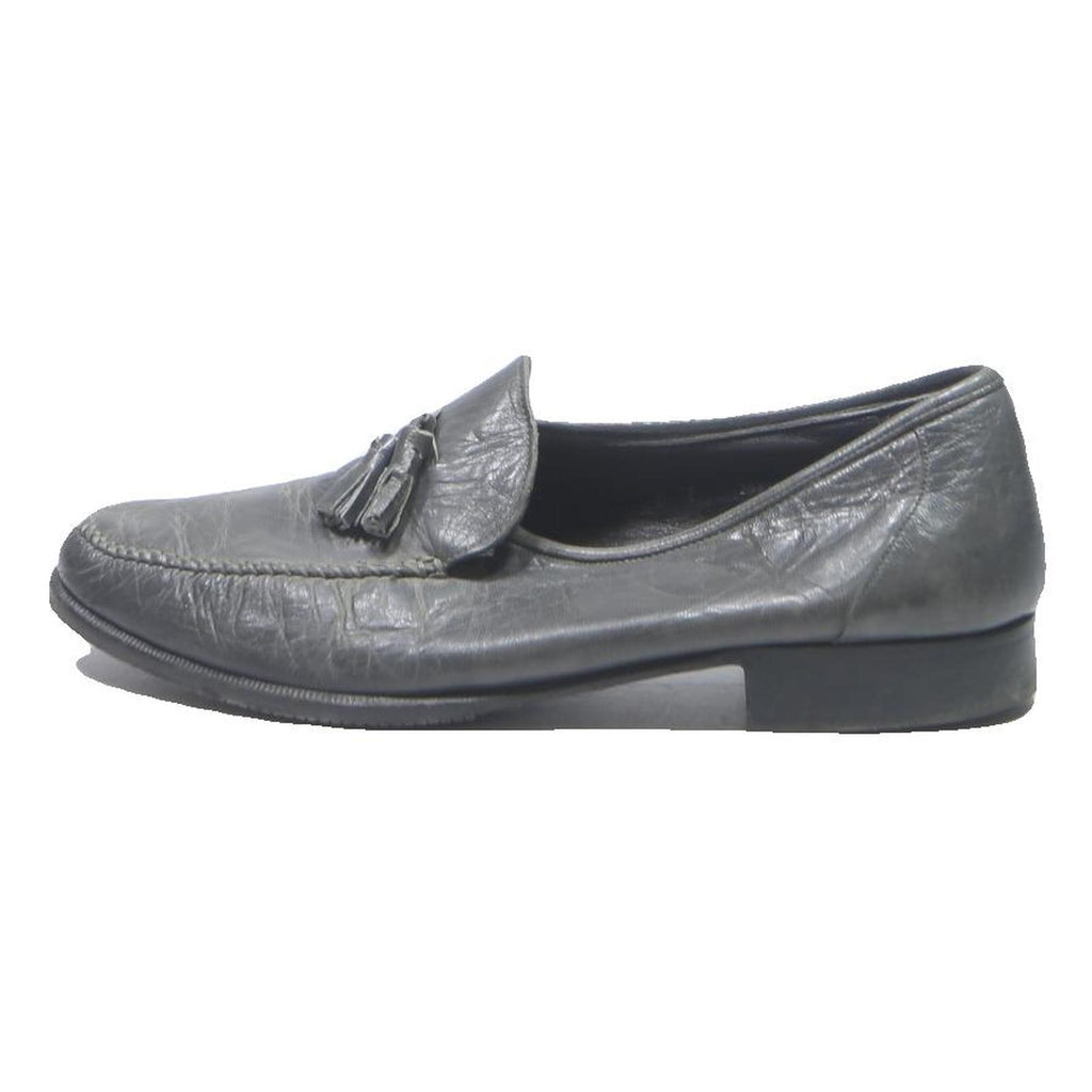 BAZLLY SUISSE Womens Tassel Loafer Leather Shoes Black UK 7 Classic Formal