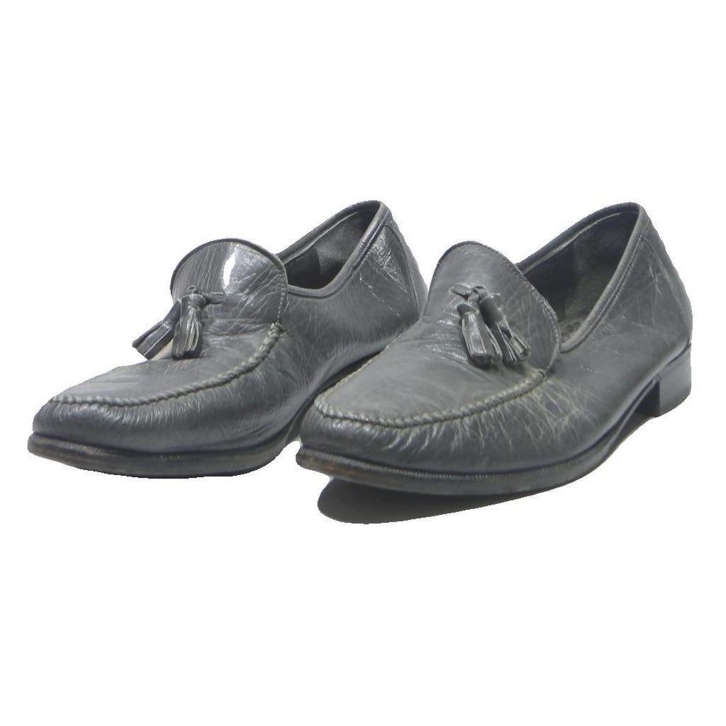 BAZLLY SUISSE Womens Tassel Loafer Leather Shoes Black UK 7 Classic Formal