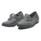 BAZLLY SUISSE Womens Tassel Loafer Leather Shoes Black UK 7 Classic Formal