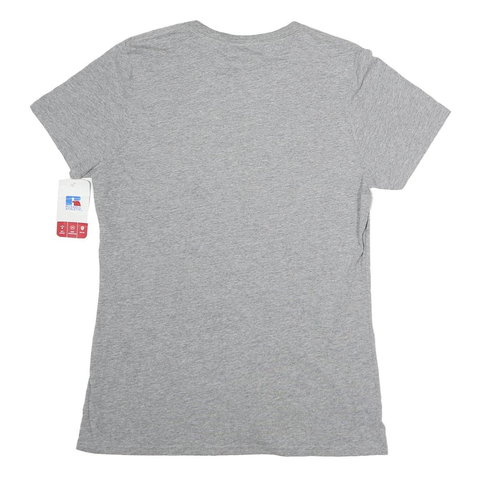 RUSSELL ATHLETIC Womens Grey Bruins Ponderosa Graphic T-Shirt L Short Sleeve