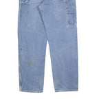 DICKIES Mens Blue Relaxed Straight Denim Cotton Blend Light W34 L32 Workwear
