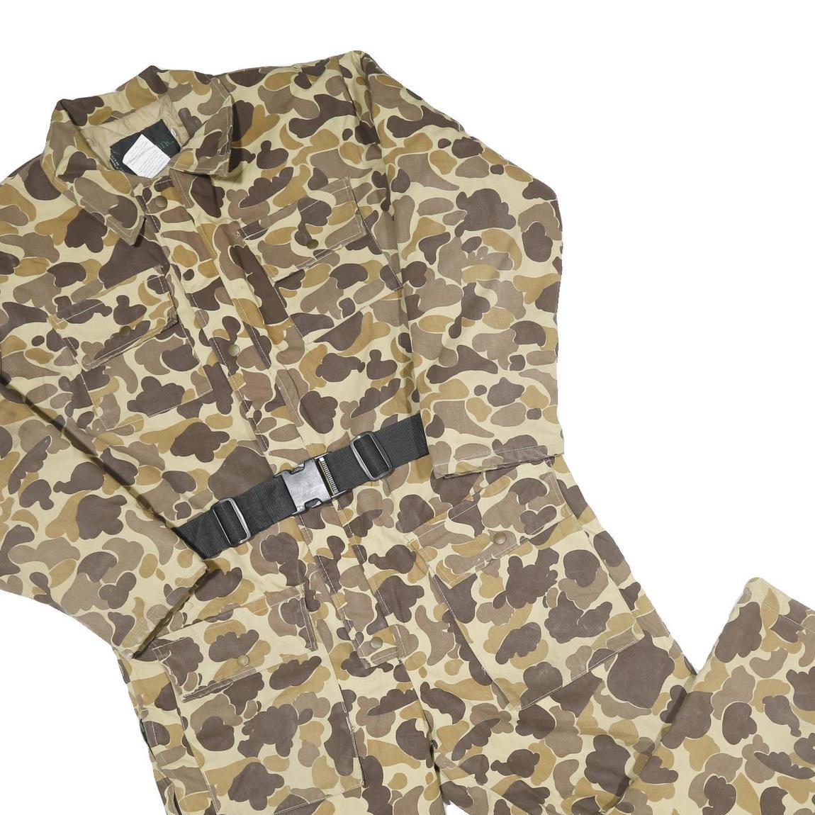 WOODLAND Mens Beige Camouflage Dungarees Regular Polyester Blend L W46 L30