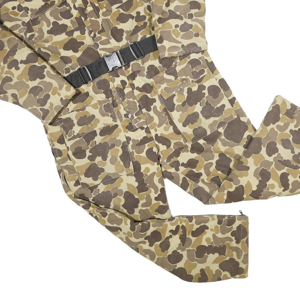 WOODLAND Mens Beige Camouflage Dungarees Regular Polyester Blend L W46 L30