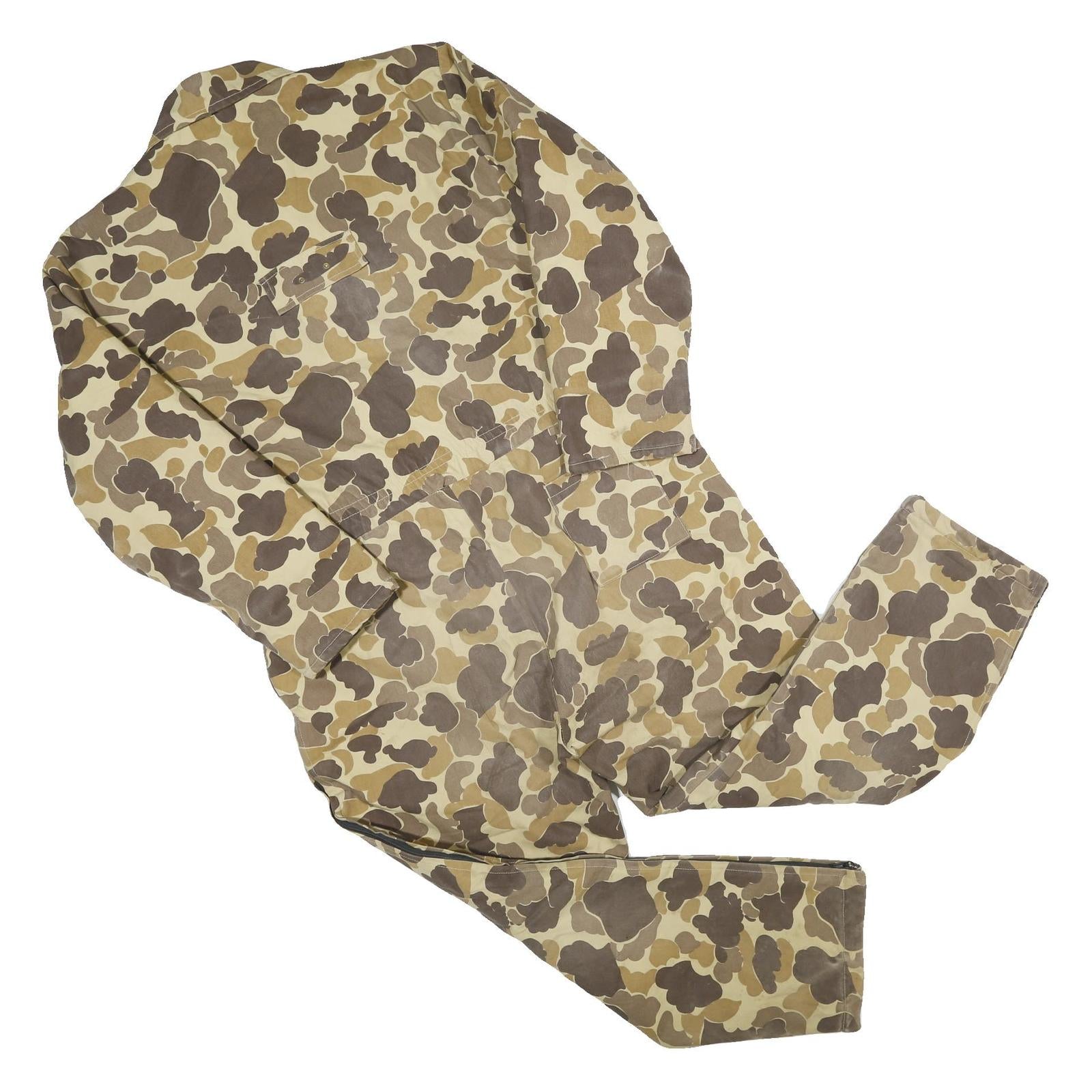 WOODLAND Mens Beige Camouflage Dungarees Regular Polyester Blend L W46 L30