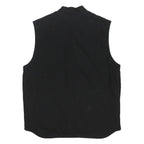 CARHARTT Mens Black Workwear Cotton Blend Vest Jacket L Plain Zip Front Pockets