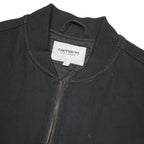 CARHARTT Mens Black Workwear Cotton Blend Vest Jacket L Plain Zip Front Pockets